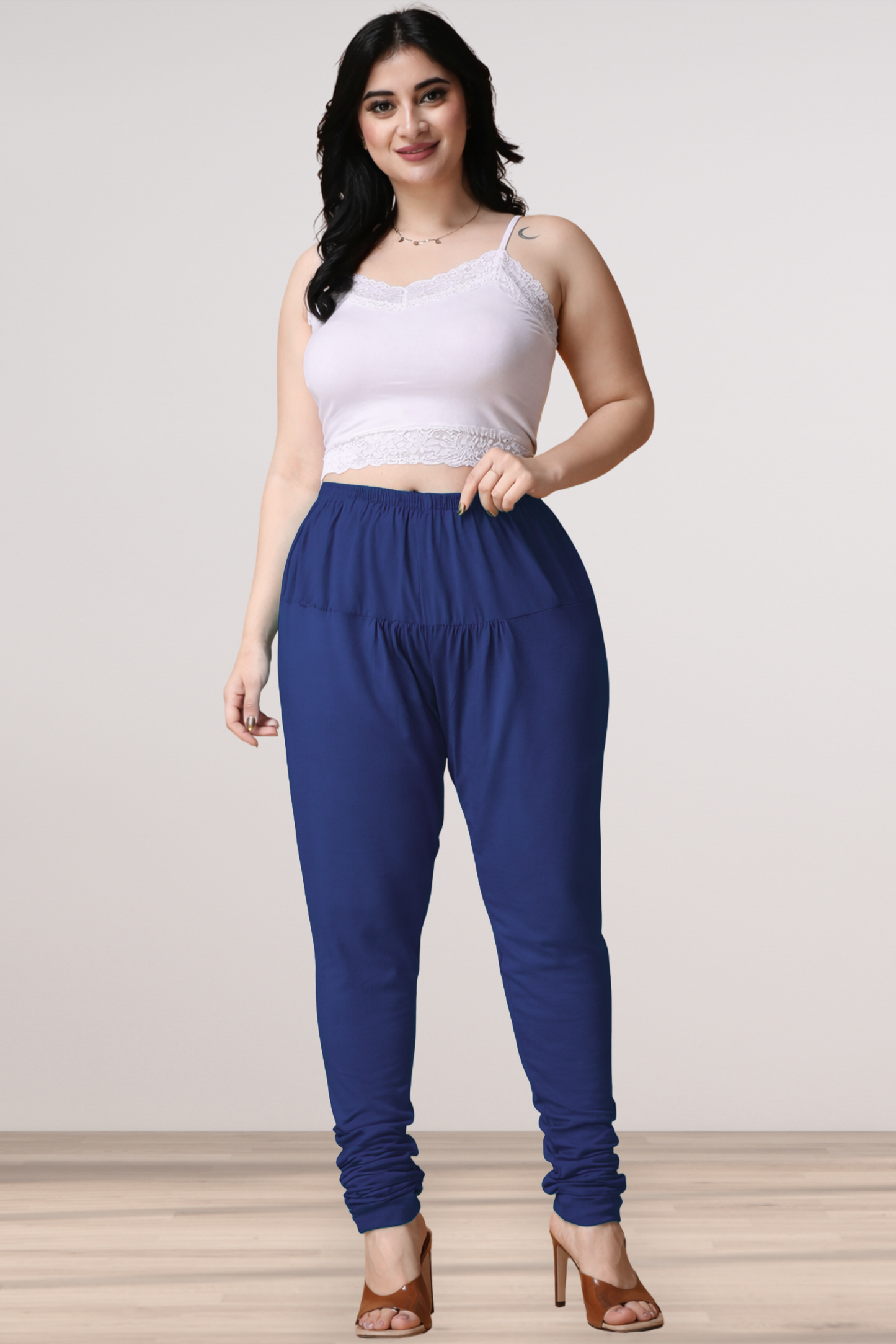 Royal Blue Cotton Churidar Pants