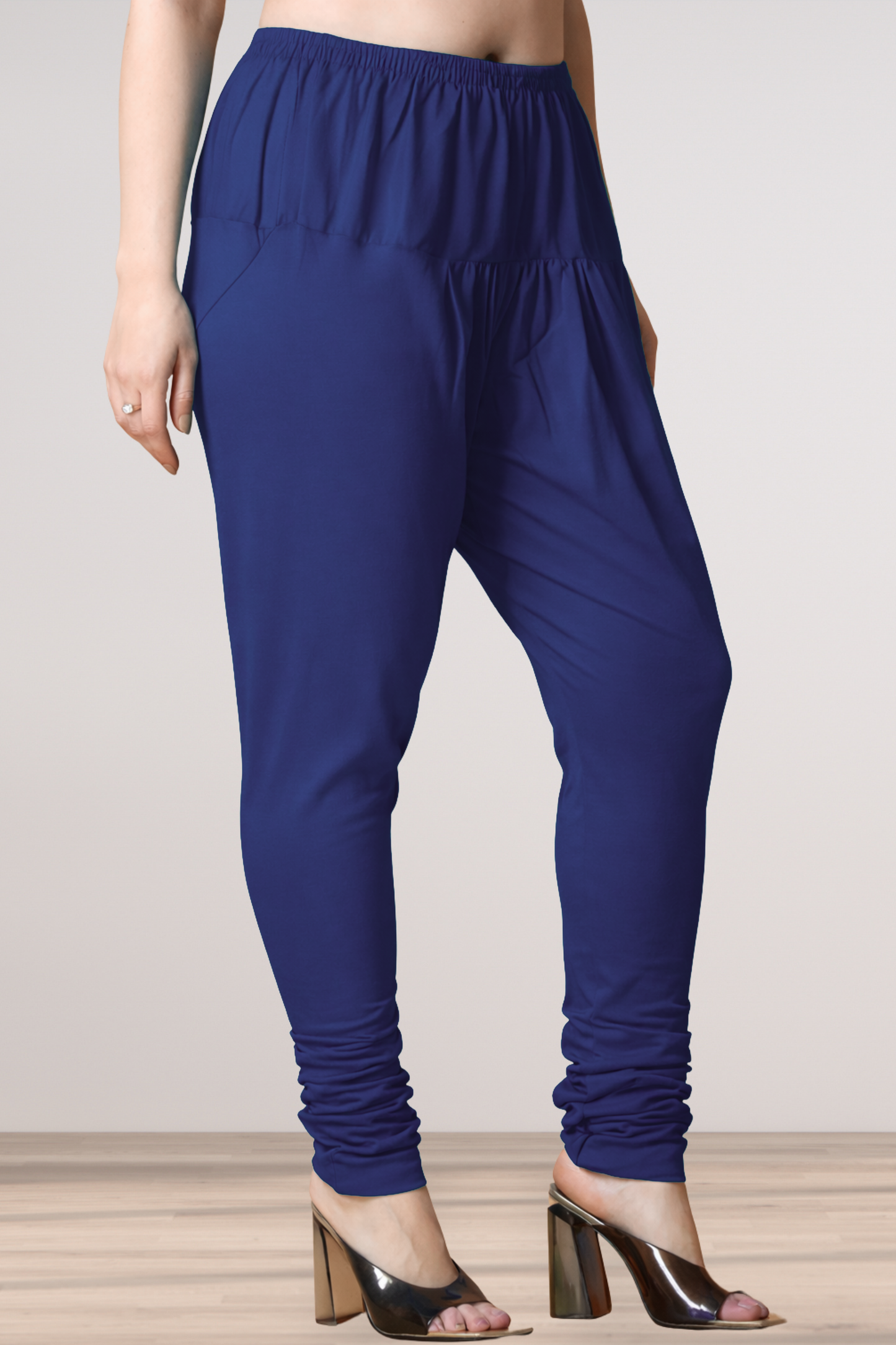 Royal Blue Cotton Churidar Pants