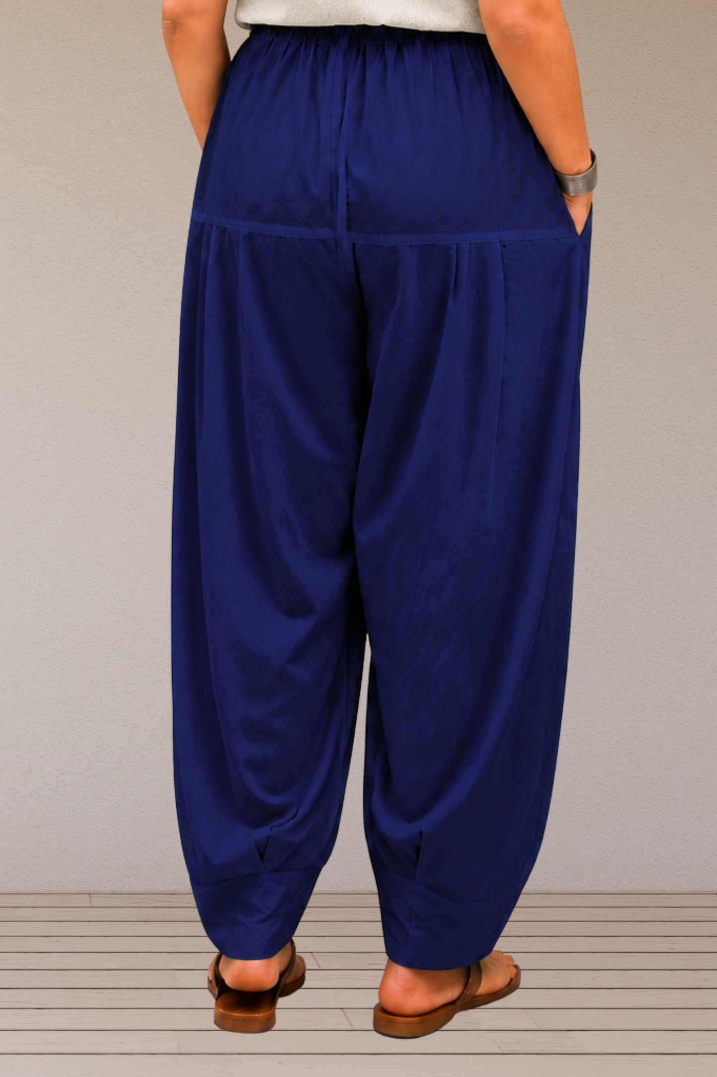 Royal Blue Cotton Farshi Salwar