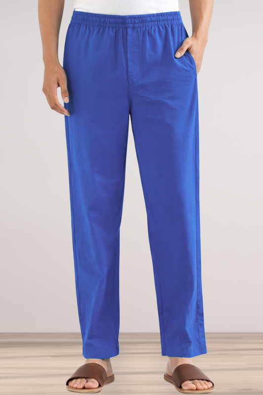 Royal Blue Cotton Pant Pajama