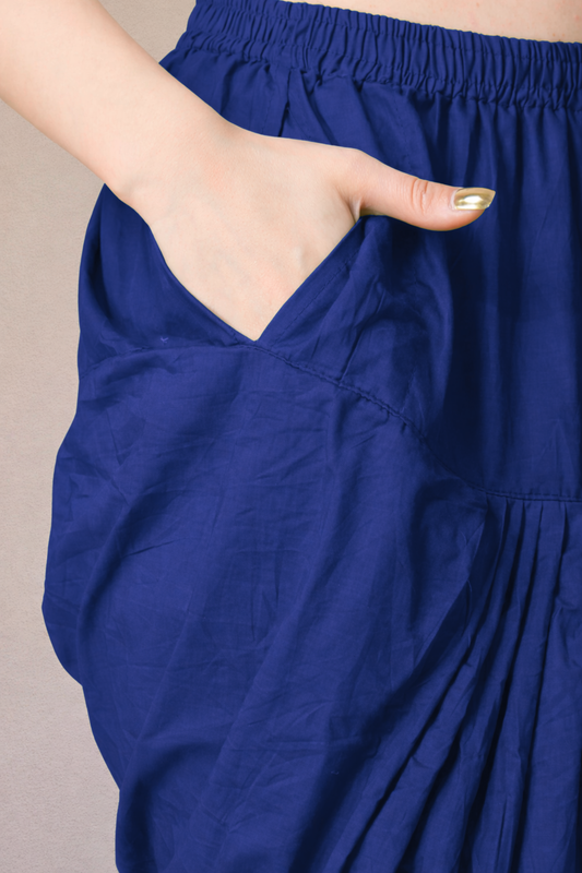 Royal Blue Cotton Patiala Salwar Pants