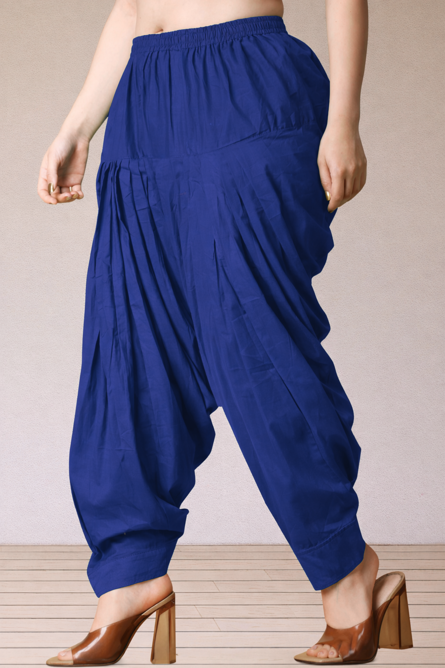 Royal Blue Cotton Patiala Salwar