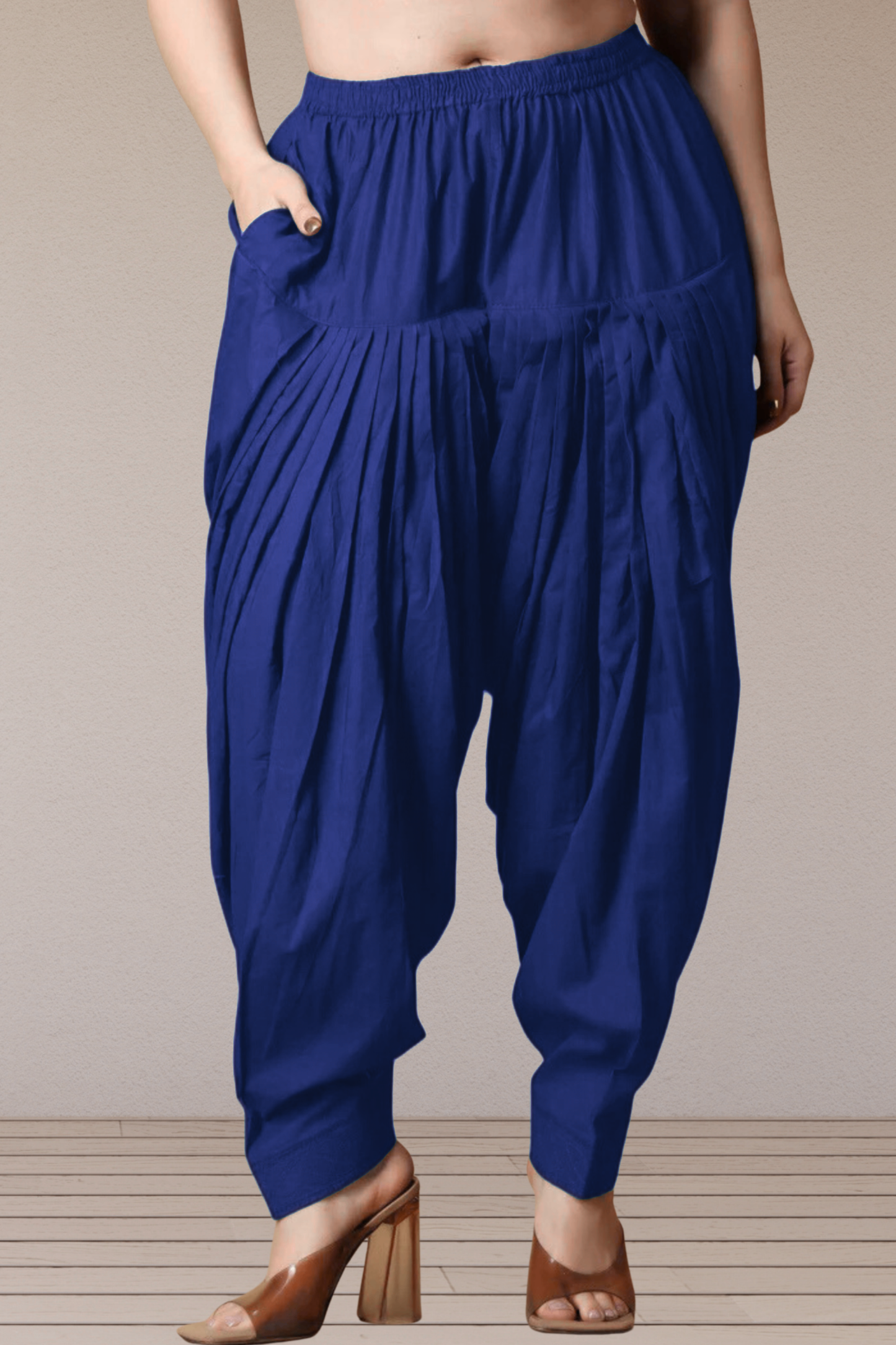 Royal Blue Cotton Patiala Salwar