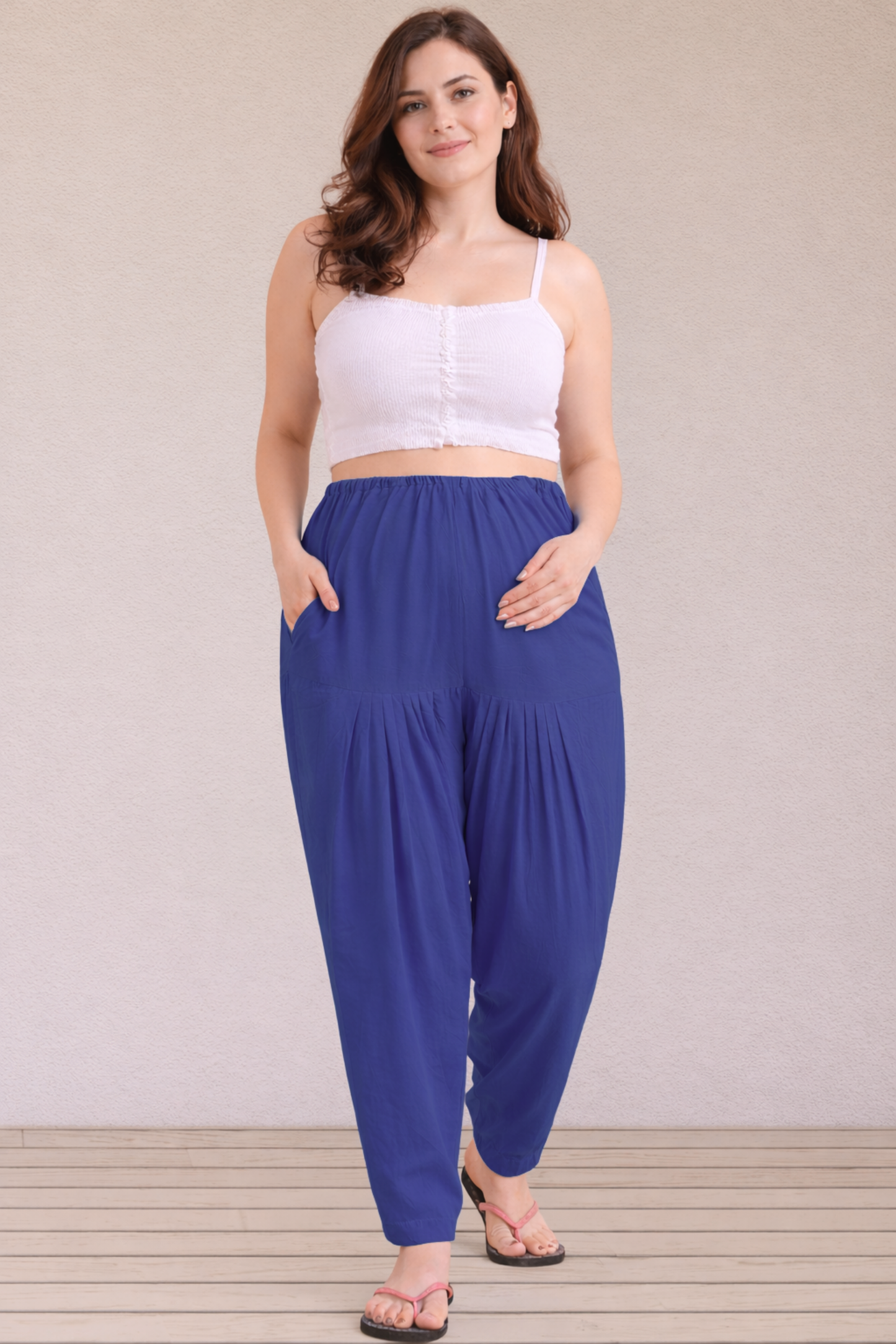 Royal Blue Easy Fit Cotton Maternity Salwar