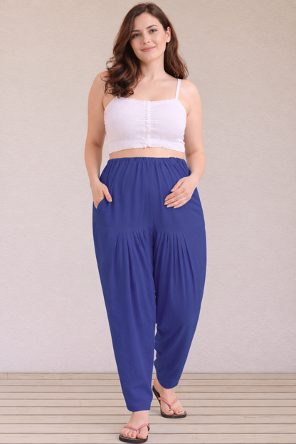 Royal Blue Easy Fit Cotton Maternity Salwar