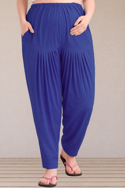 Royal Blue Easy Fit Cotton Maternity Salwar