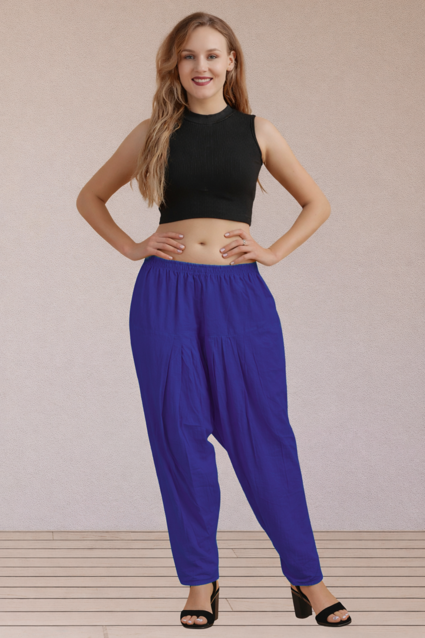 Royal Blue Easy Fit Cotton Salwar