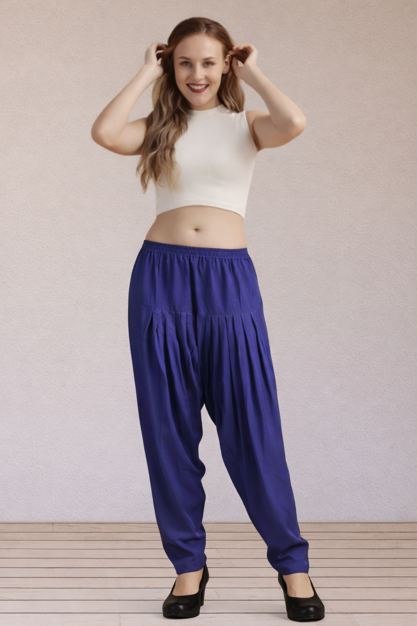 Royal Blue Easy Fit Rayon Salwar