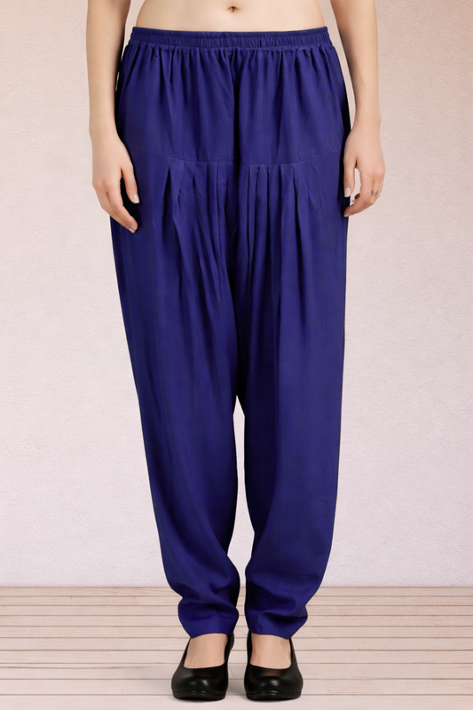 Royal Blue Easy Fit Rayon Salwar