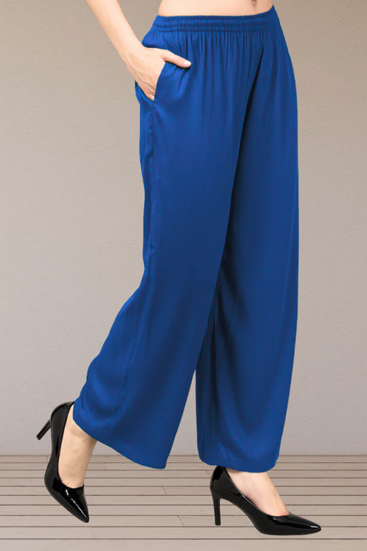 Royal Blue Flared Palazzo Pant