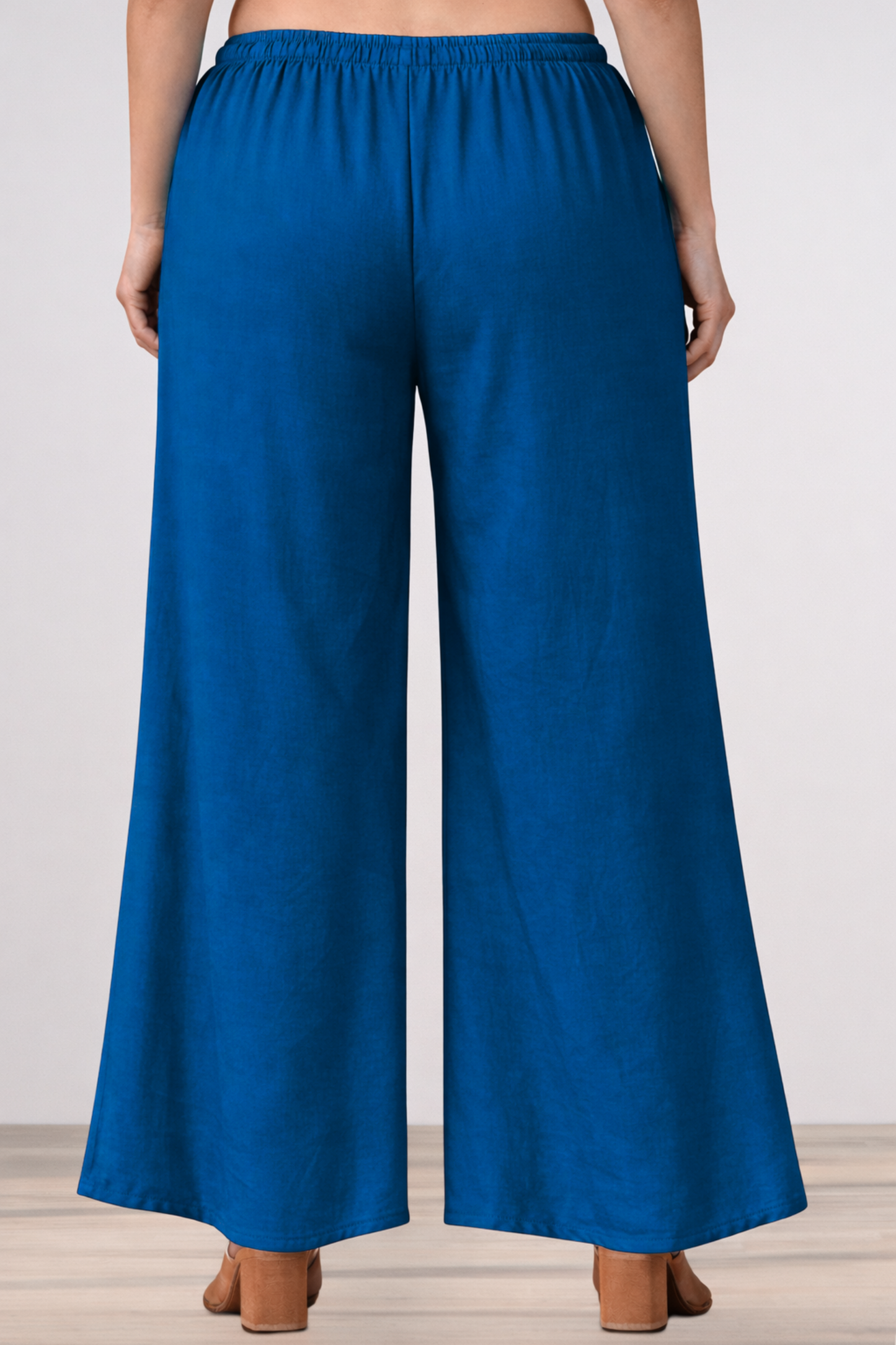 Royal Blue Rayon Loose Palazzo