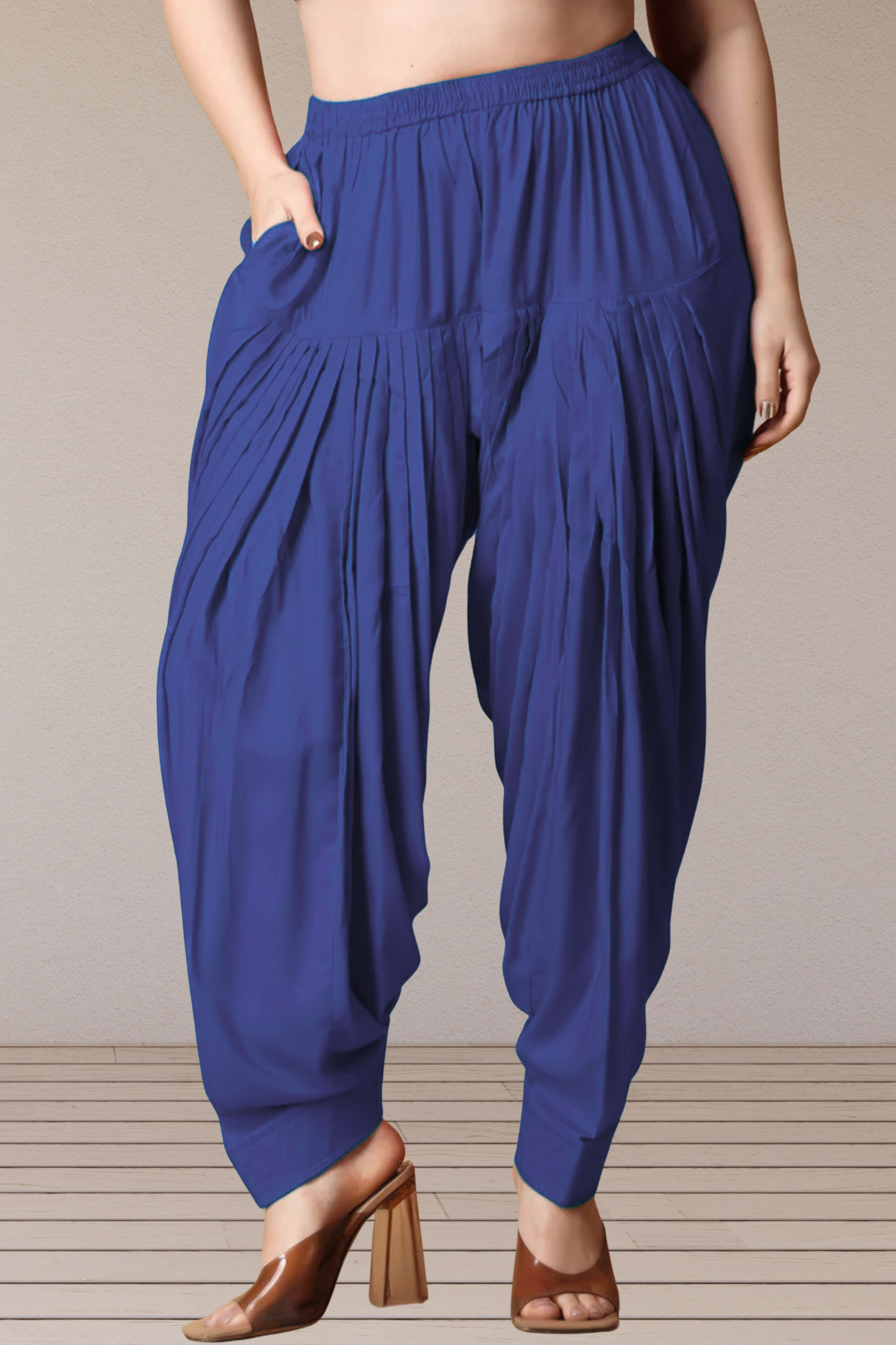 Royal Blue Rayon Patiala Salwar