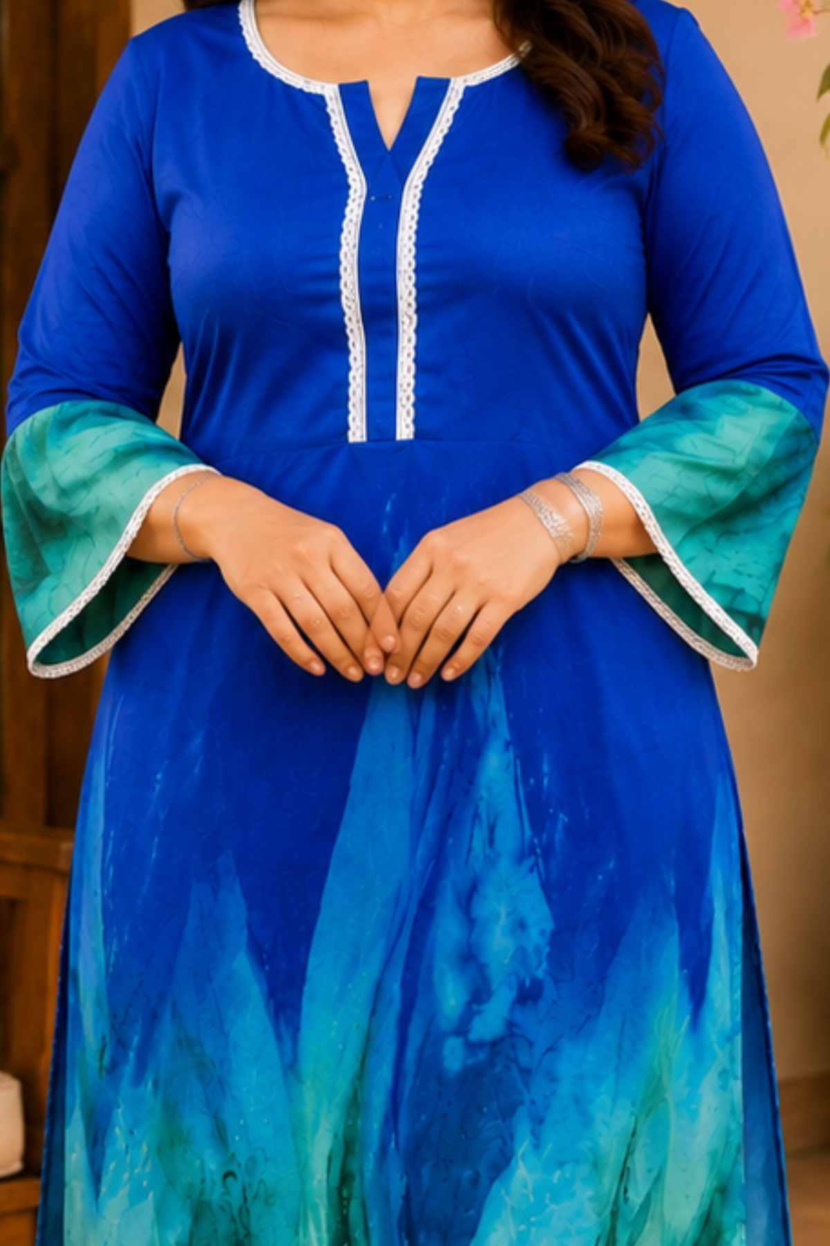 Royal Cascade A-Line Kurti