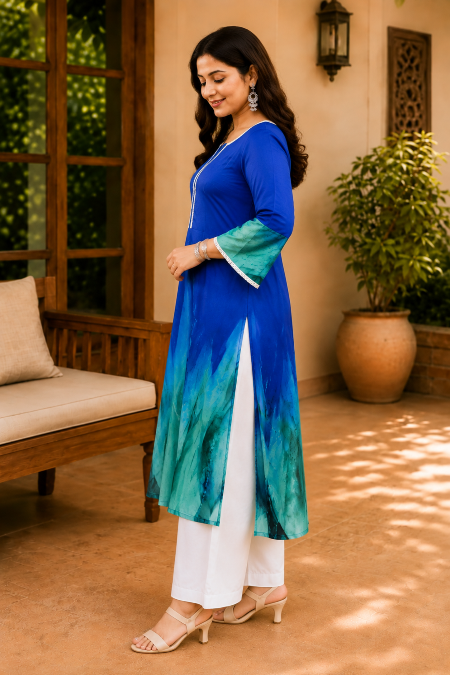 Royal Cascade A-Line Kurti