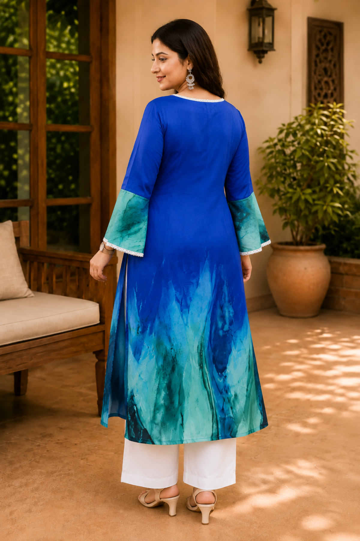 Royal Cascade A-Line Kurti