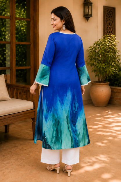 Royal Cascade A-Line Kurti