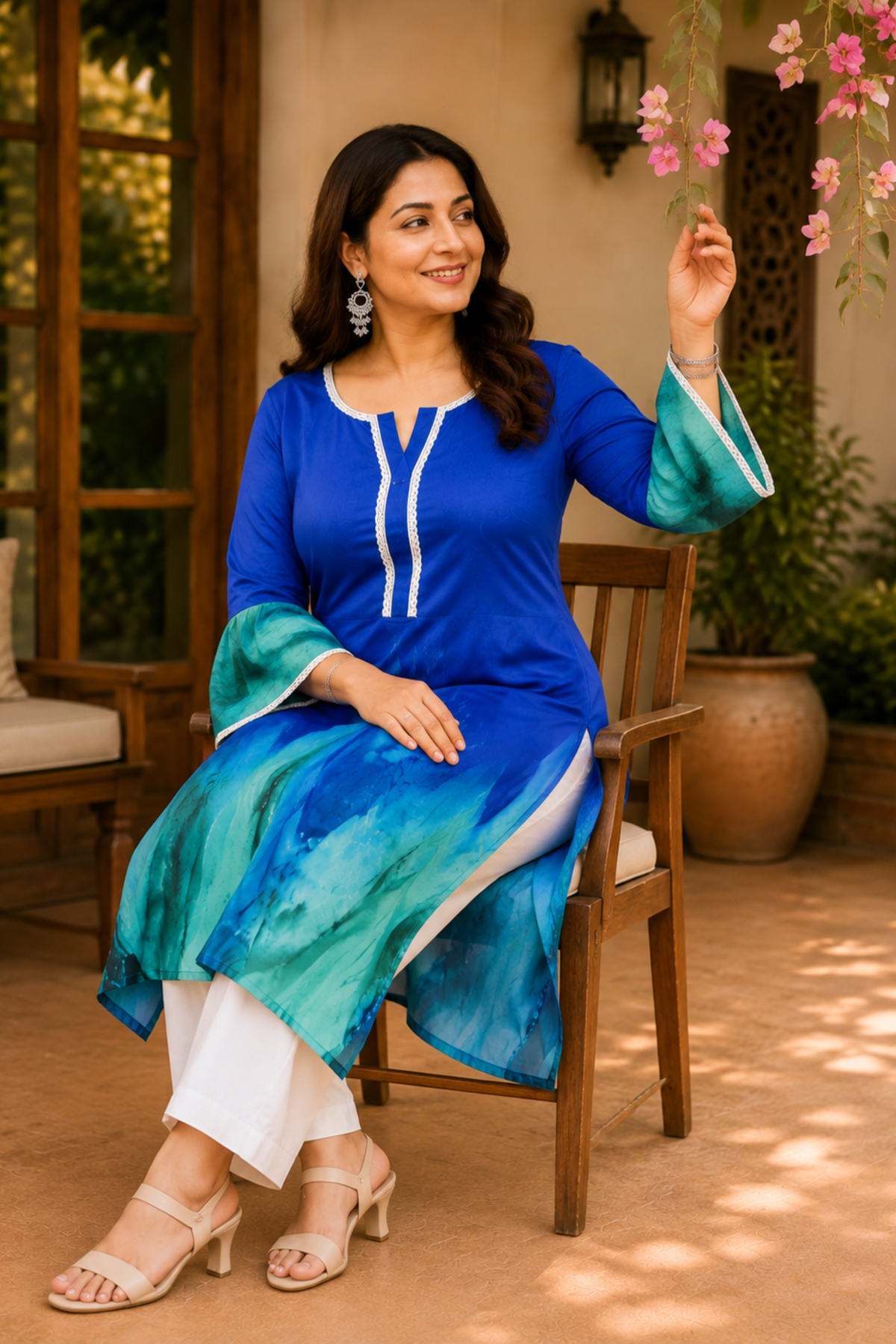 Royal Cascade A-Line Kurti