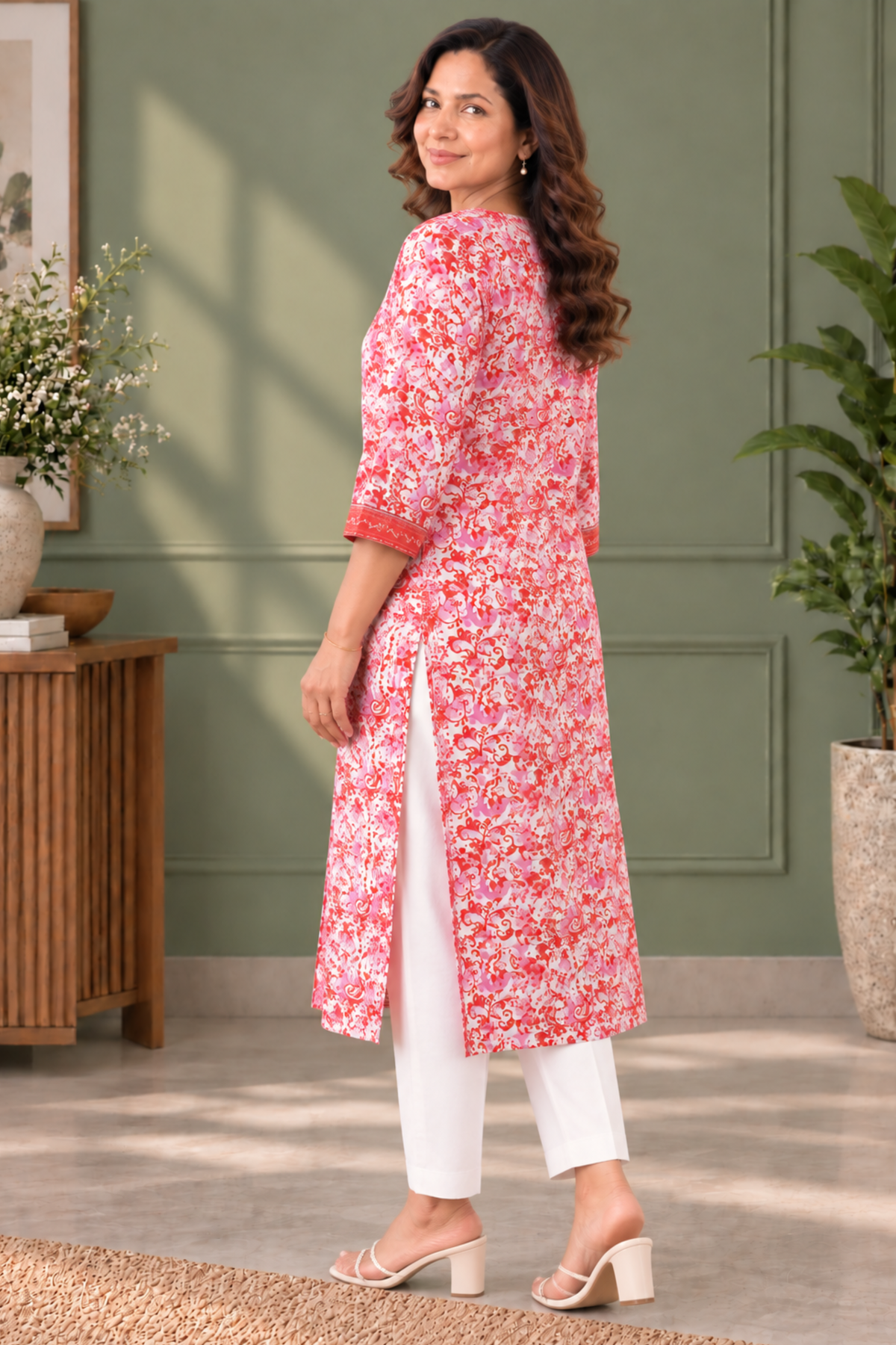 Ruby Reverie Straight Printed Kurta
