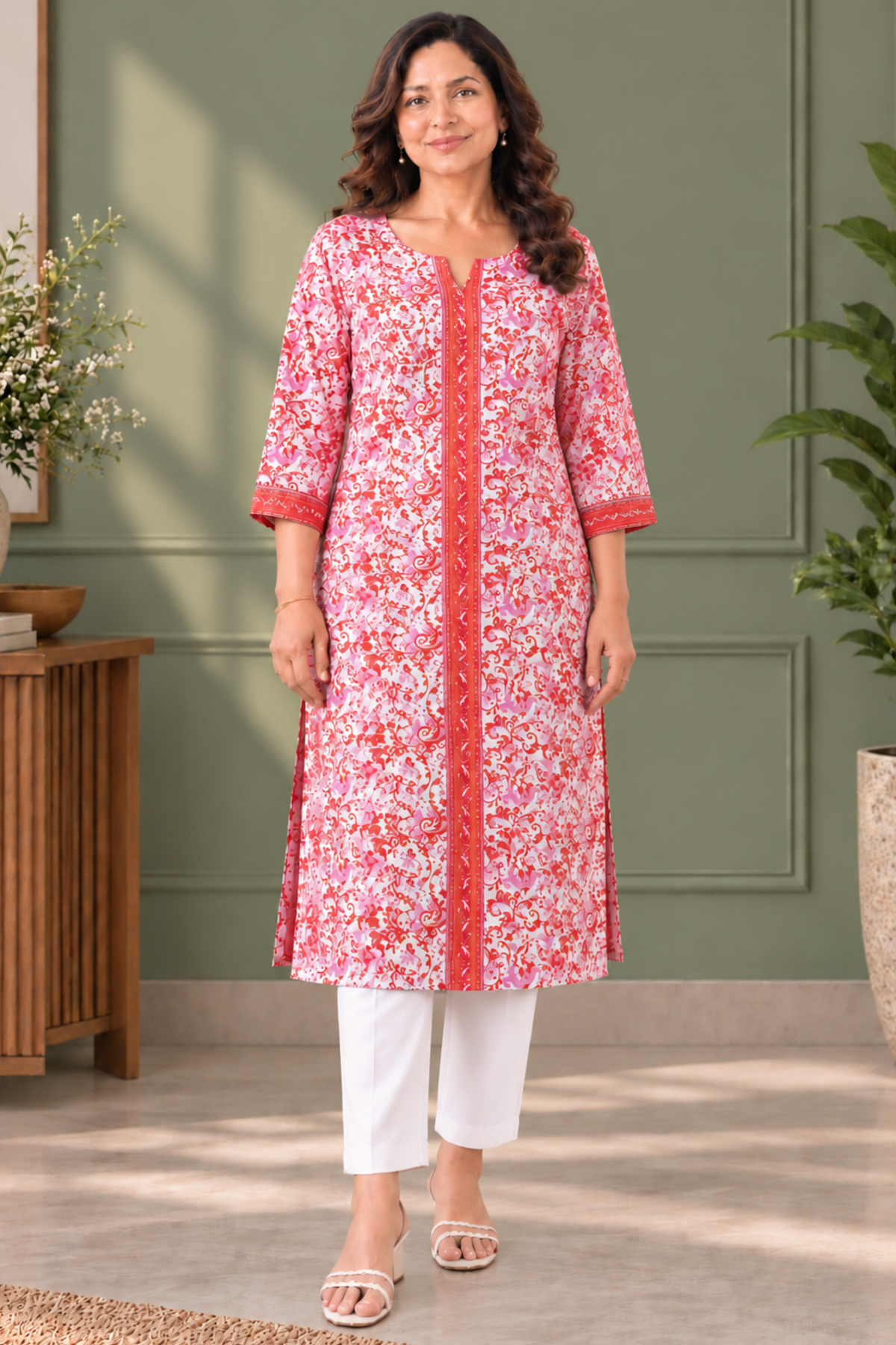 Ruby Reverie Straight Printed Kurta
