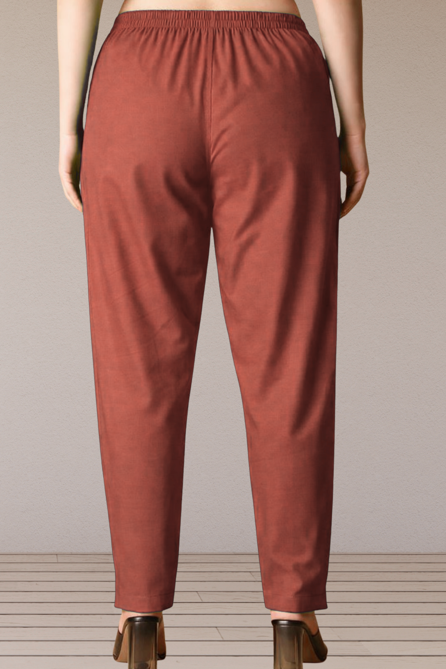 Rust Cotton Kurti Pant