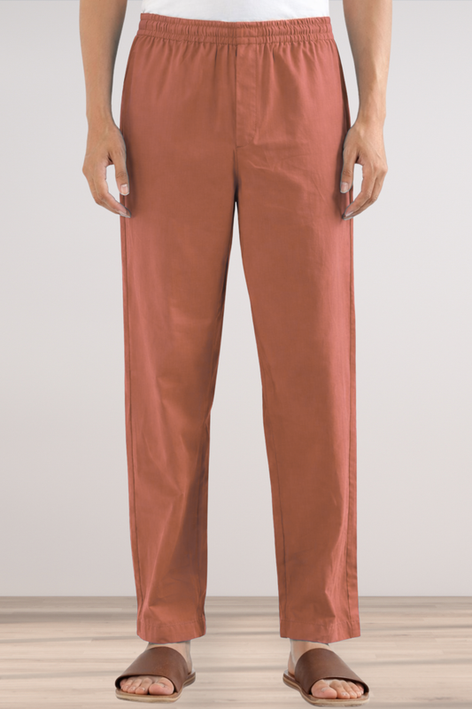 Rust Cotton Pant Pajama