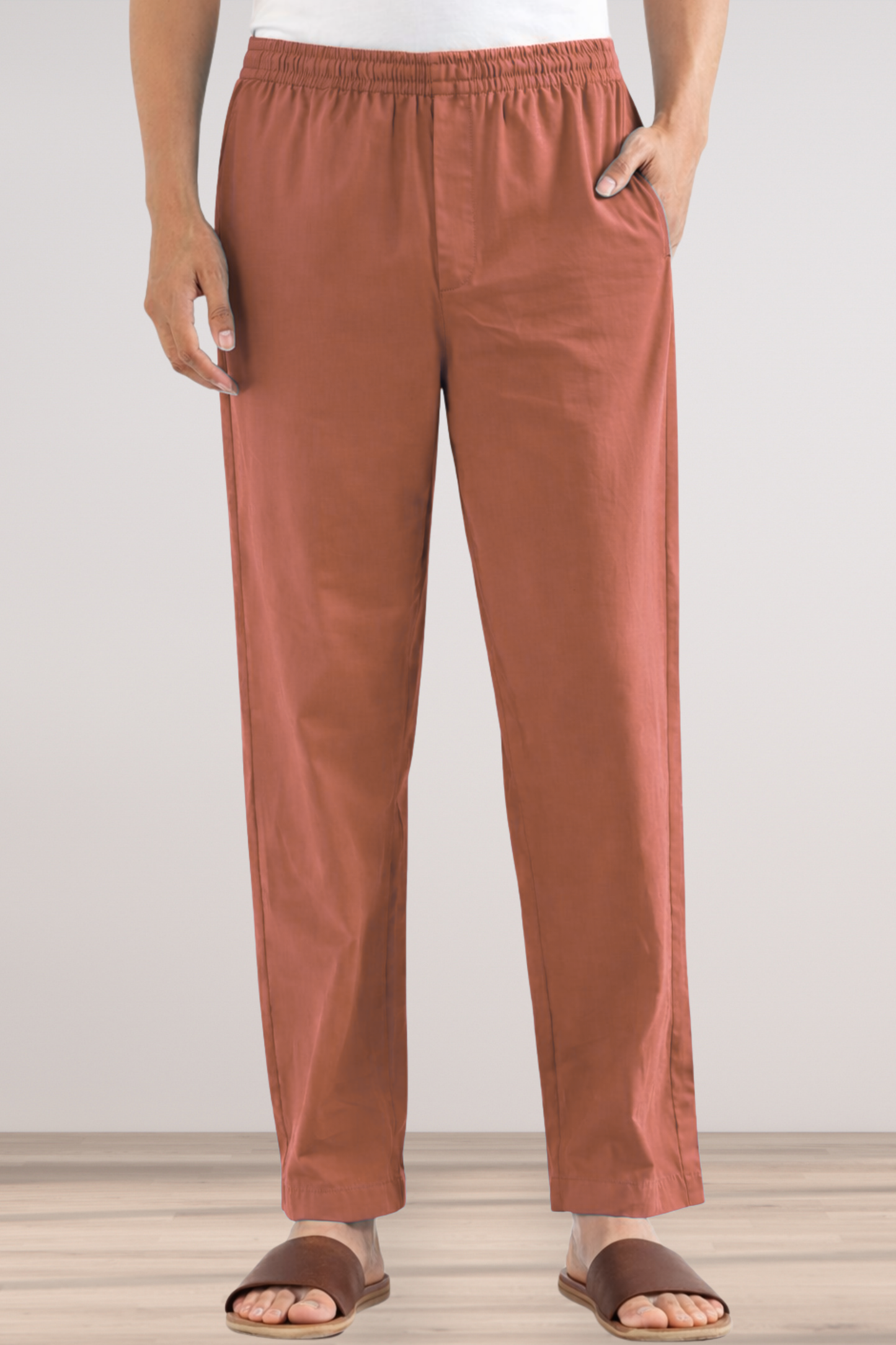Rust Cotton Pant Pajama