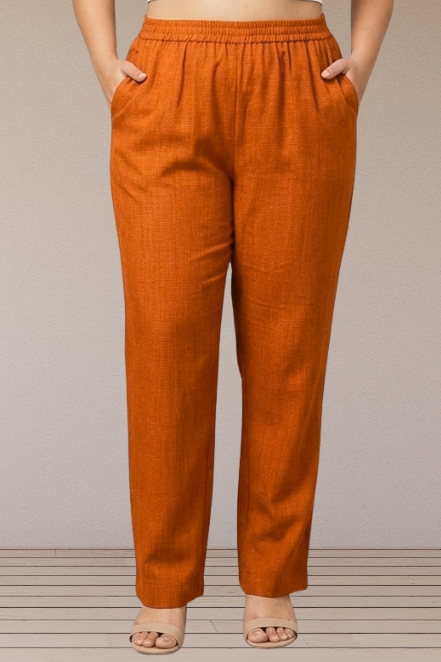 Rust Ease Rayon Pants