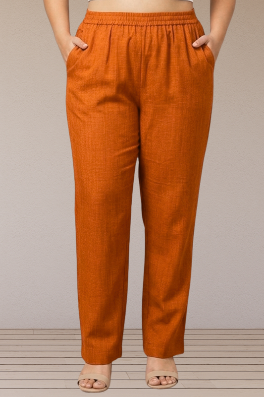Rust Ease Rayon Pants