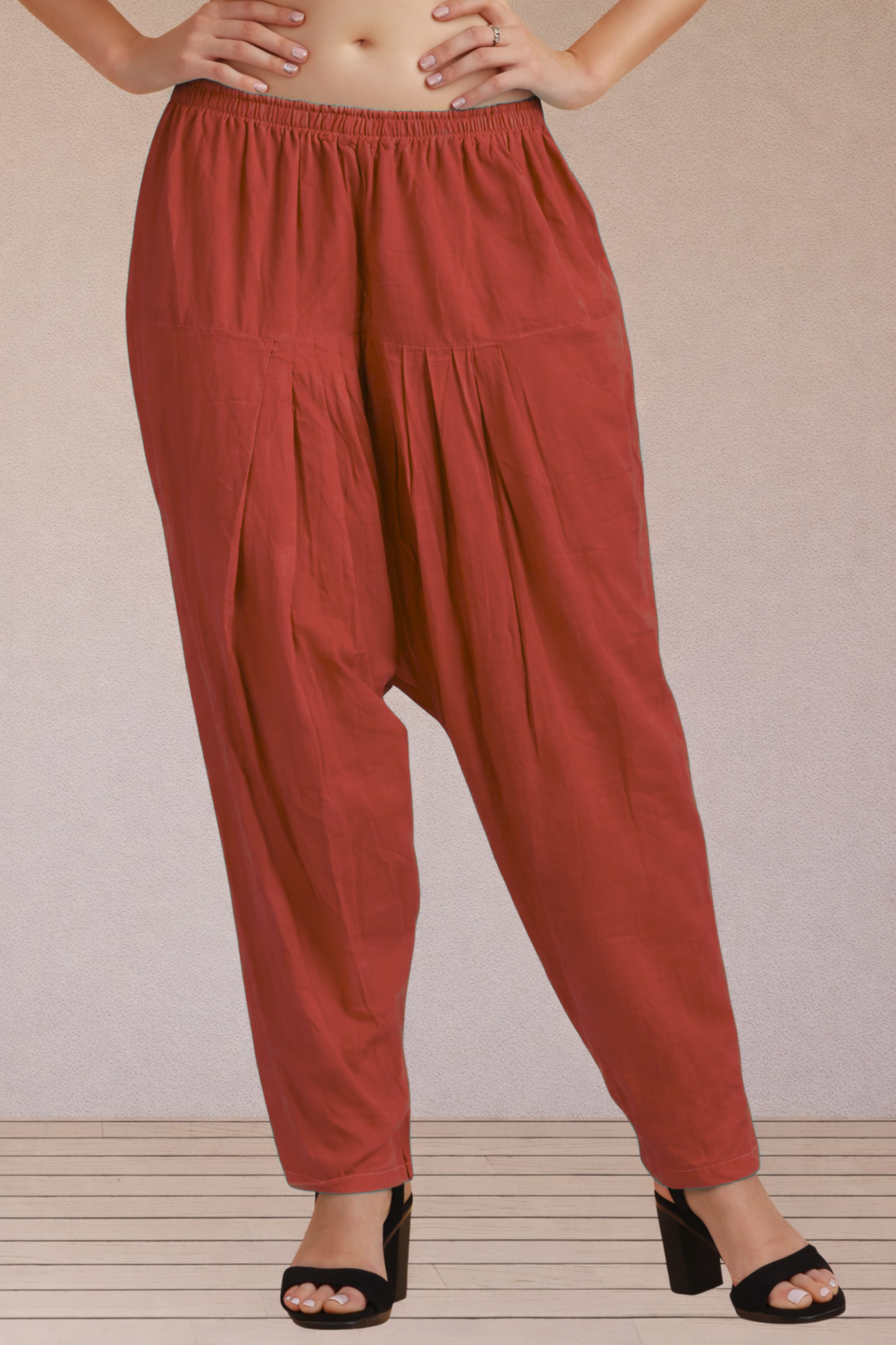 Rusty Brown Easy Fit Cotton Salwar