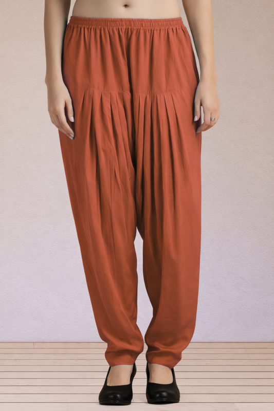 Rust Easy Fit Rayon Salwar