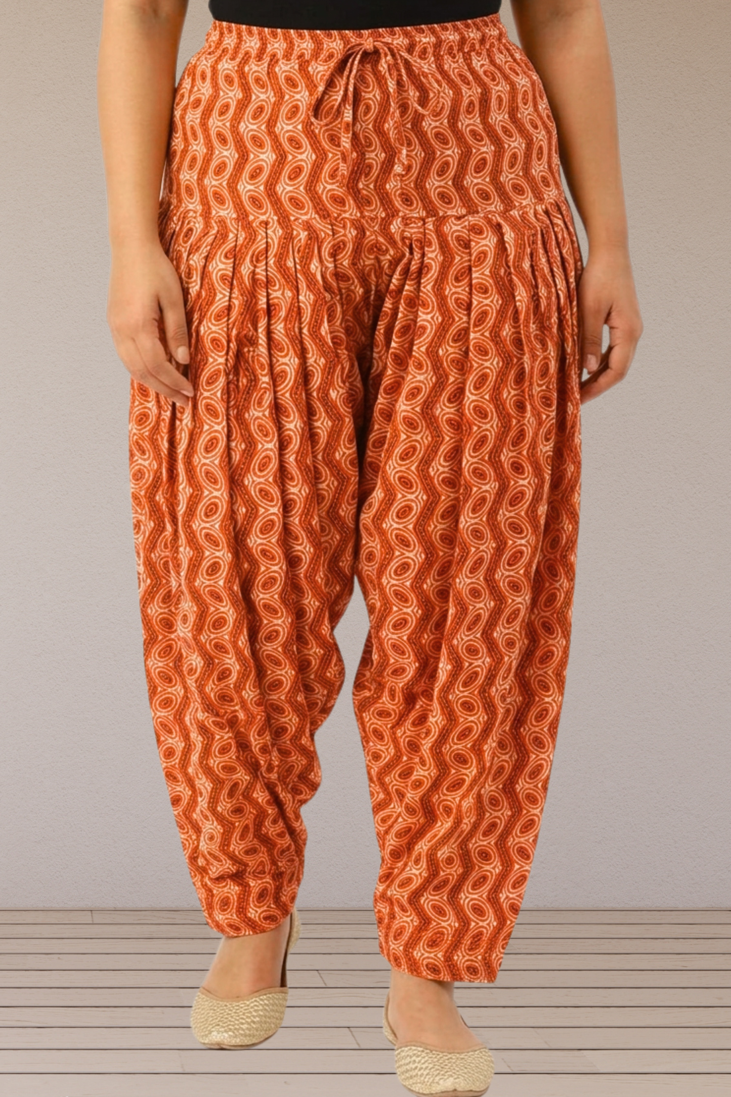 Rust Ember Pleated Salwar