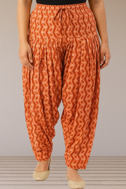 Rust Ember Pleated Salwar