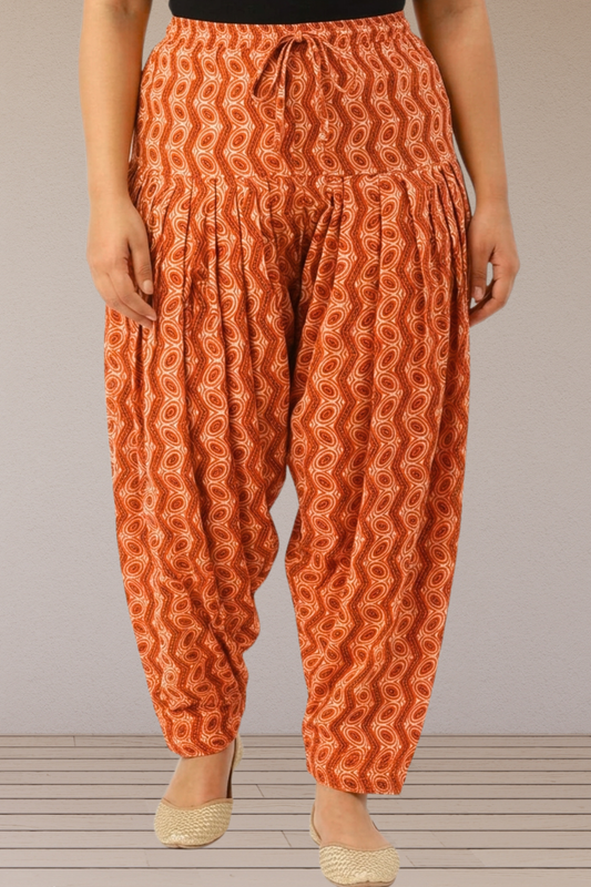 Rust Ember Pleated Salwar