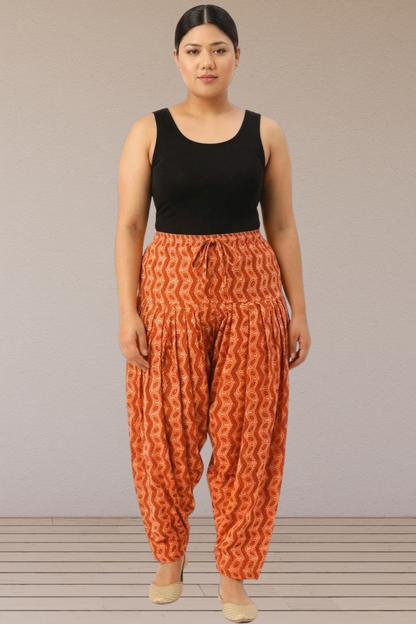 Rust Ember Pleated Salwar