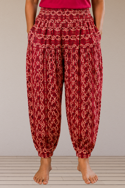 Rust Printed Easy Fit Salwar