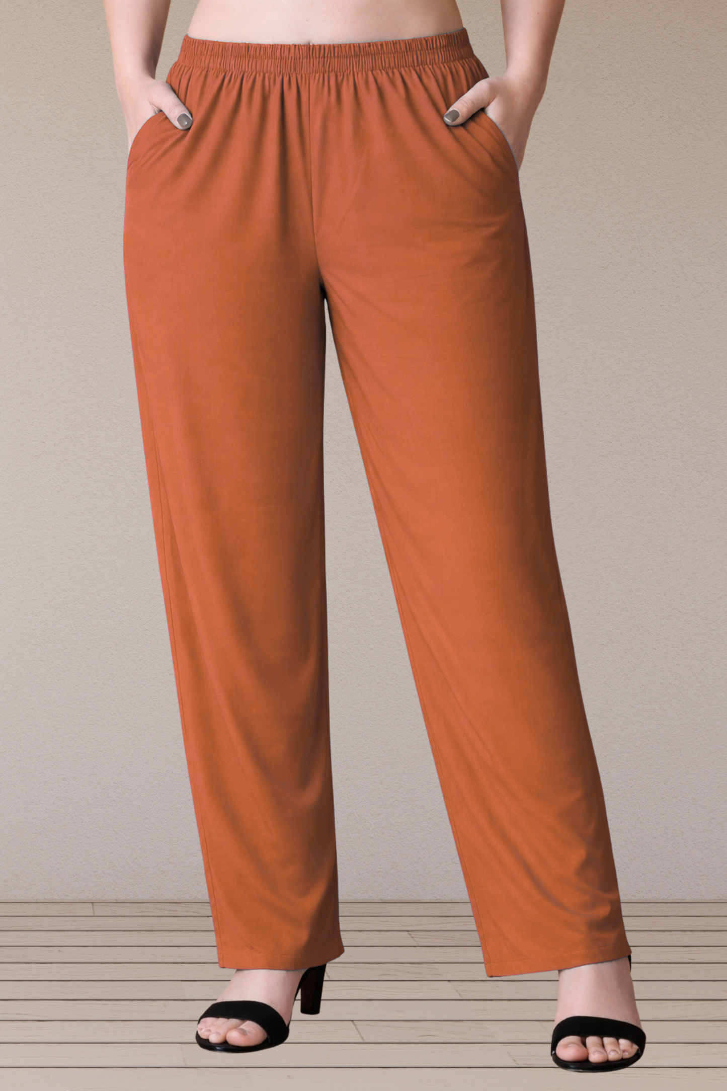 Rust Rayon Kurti Pant