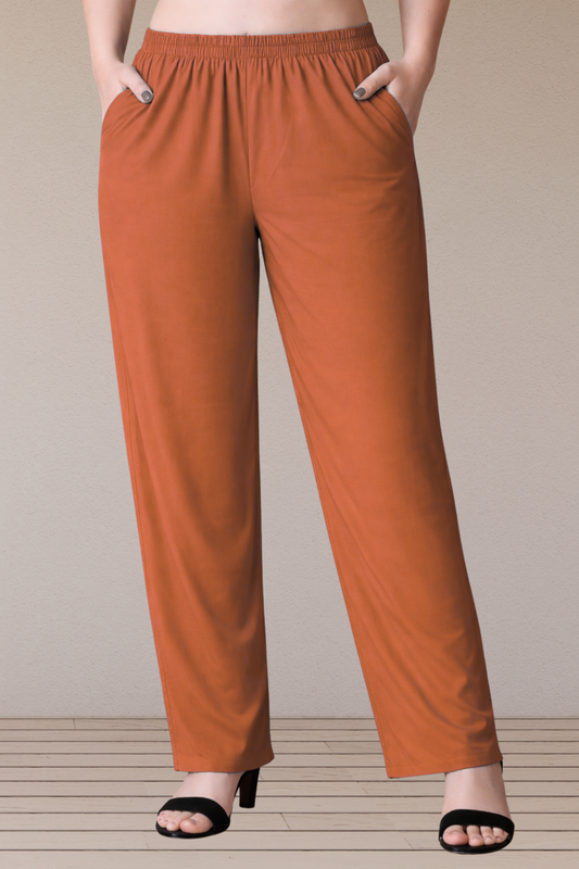 Rust Rayon Kurti Pant