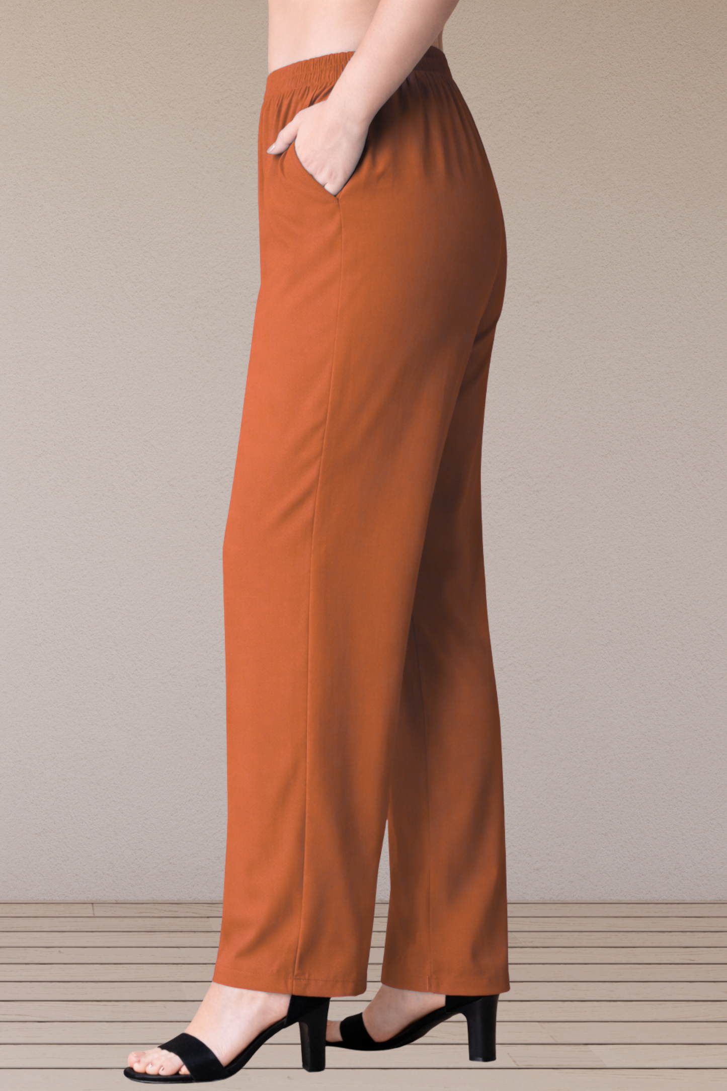 Rust Rayon Kurti Pant