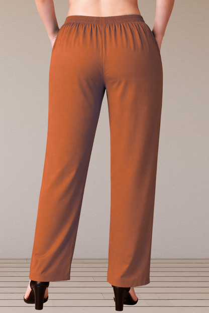 Rust Rayon Kurti Pant