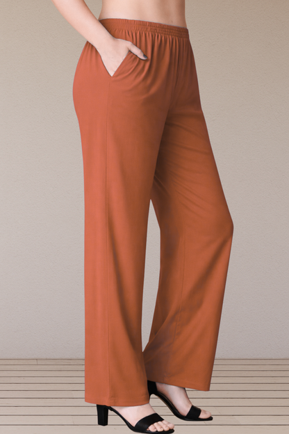 Rust Rayon Kurti Pant