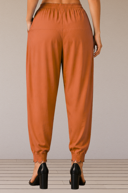 Rust Scallop Cut Salwar