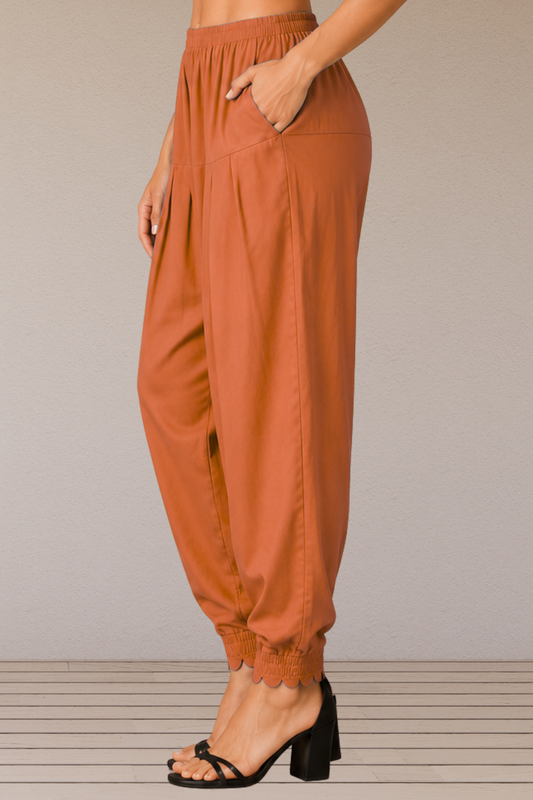 Rust Scallop Cut Salwar