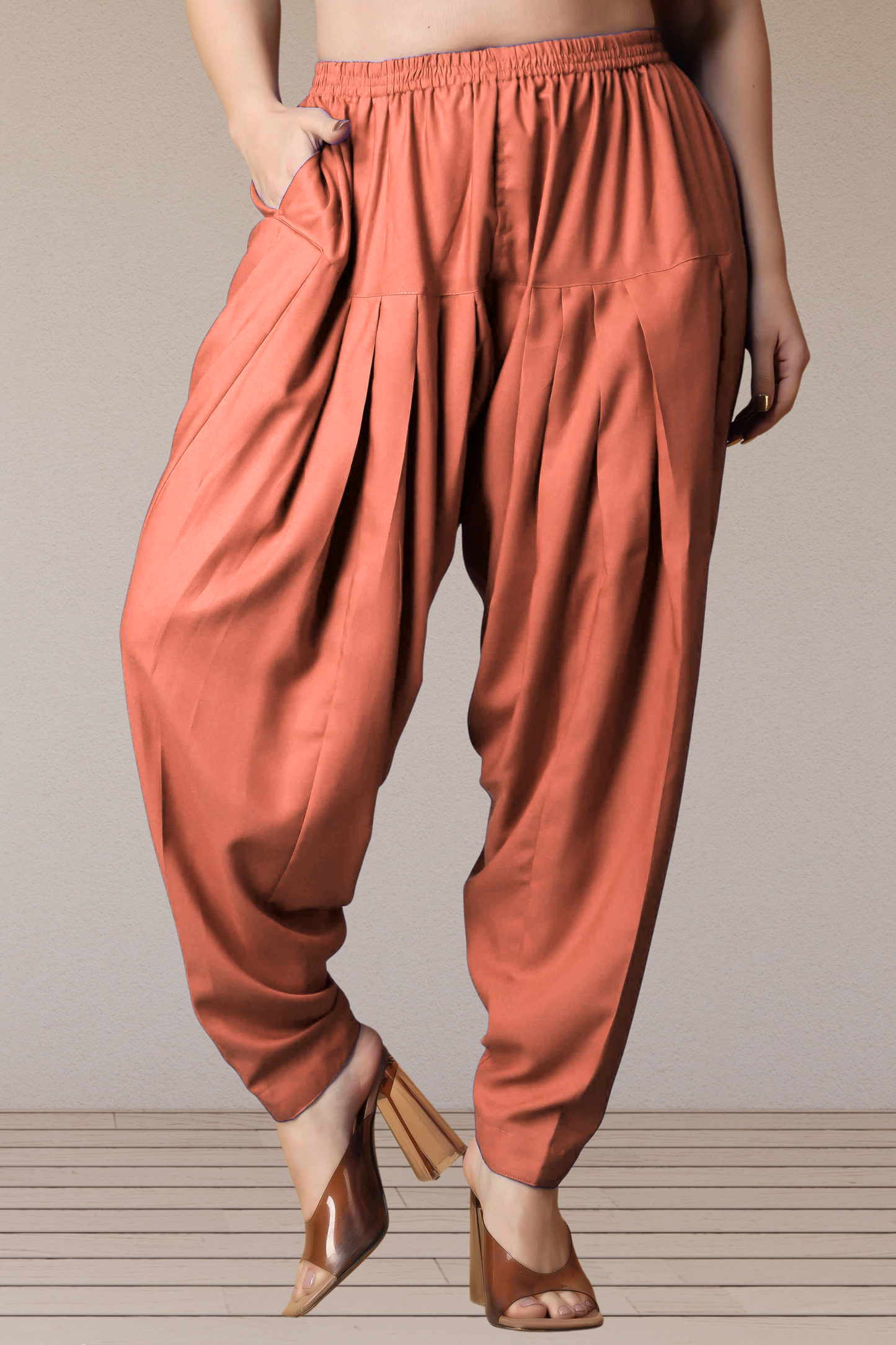 Brick Straight Rayon Salwar Pants