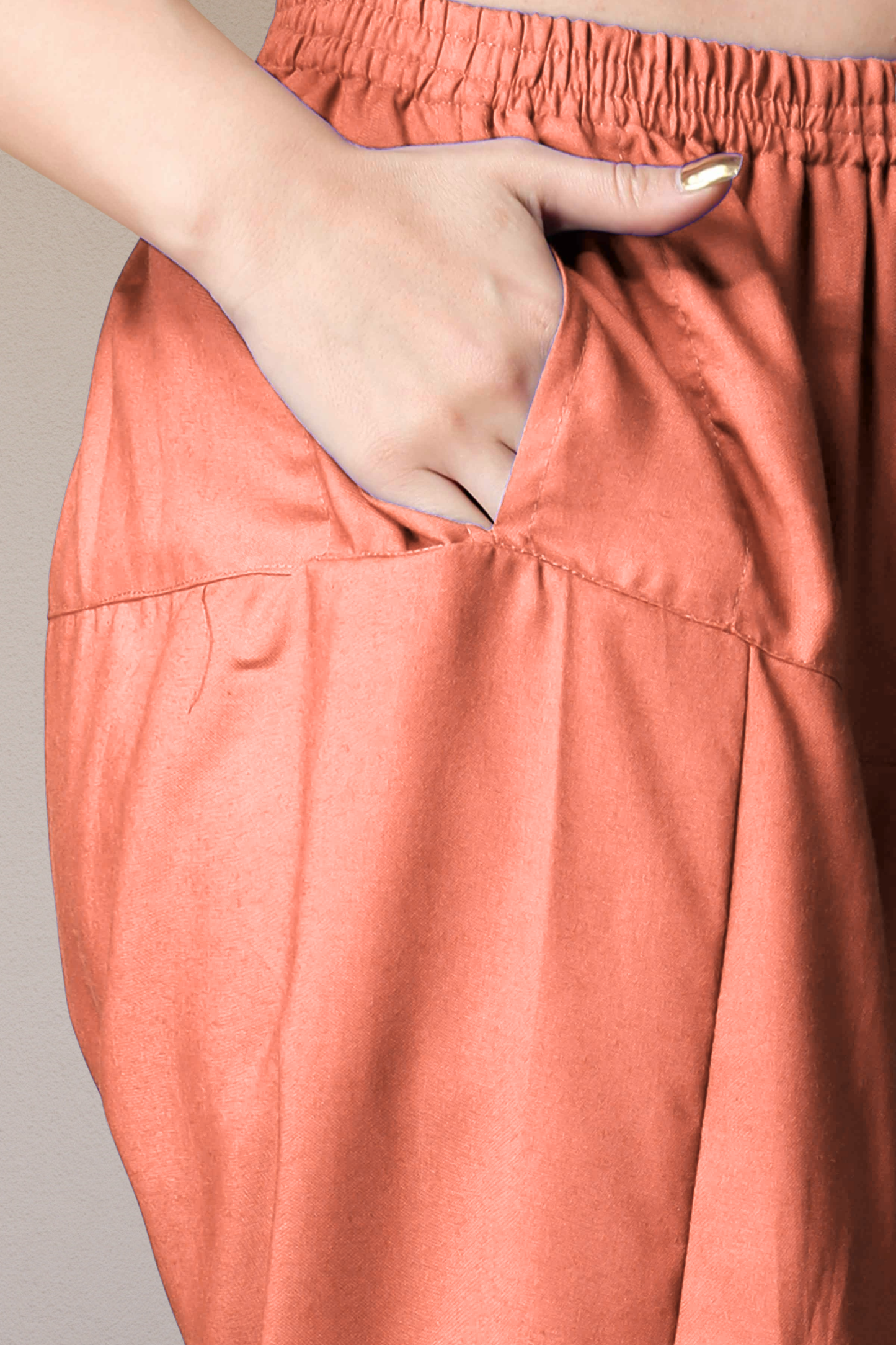 Brick Straight Rayon Salwar Pants