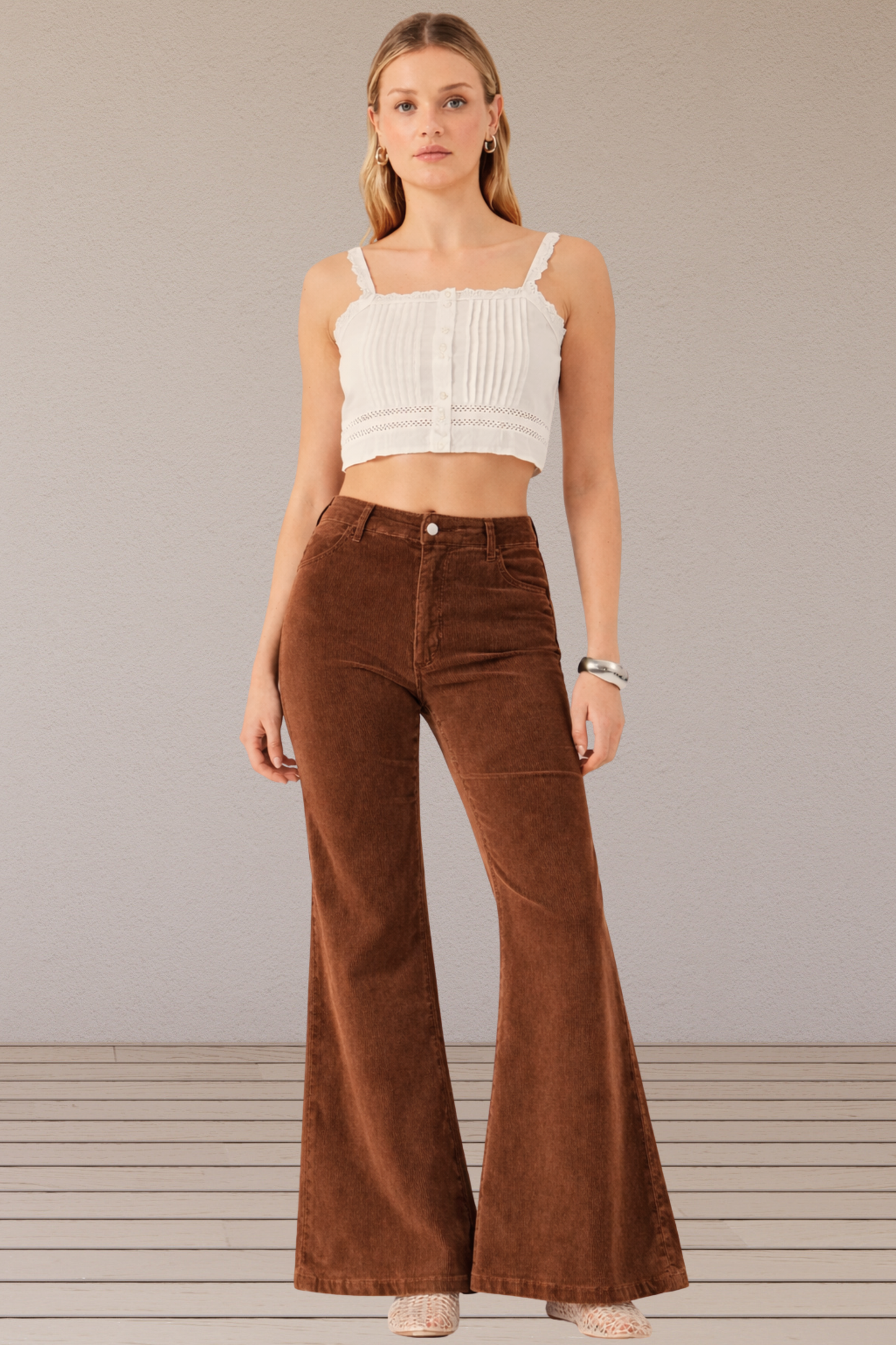 Rust Corduroy Bell Bottom