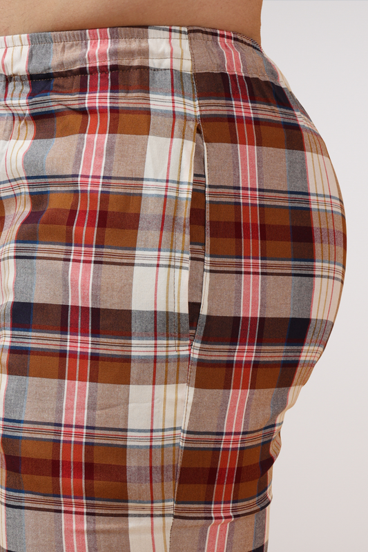 Rustic Brown Poplin Cotton Pajama