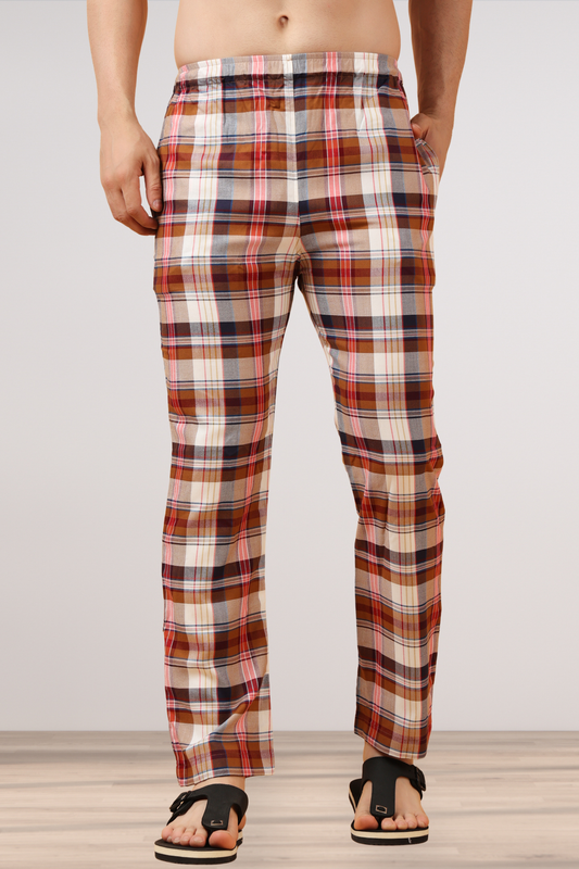 Rustic Brown Poplin Cotton Pajama