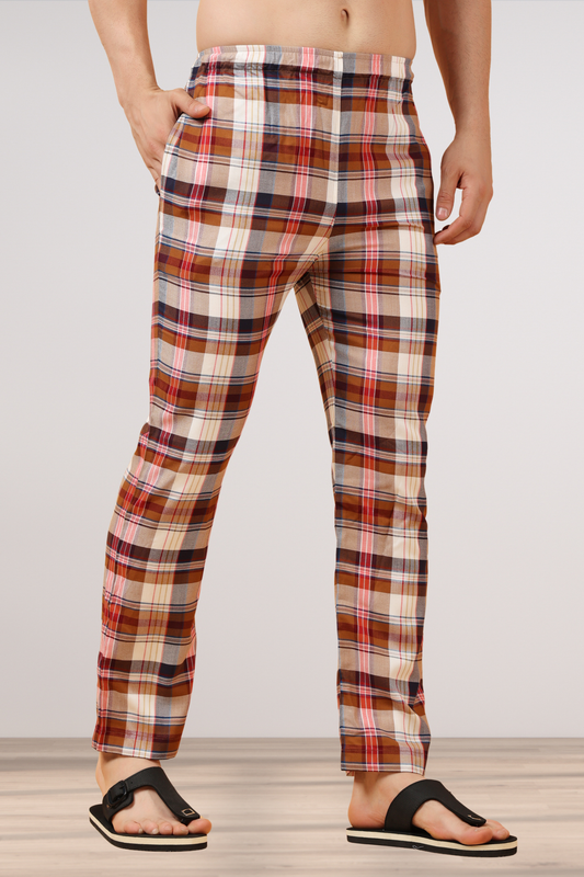 Rustic Brown Poplin Cotton Pajama
