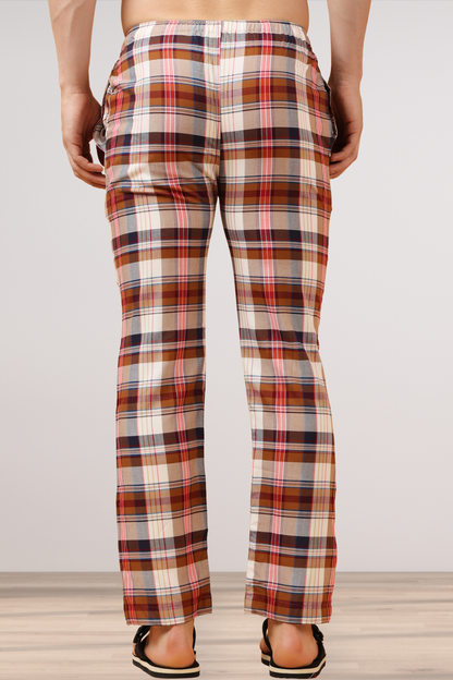 Rustic Brown Poplin Cotton Pajama