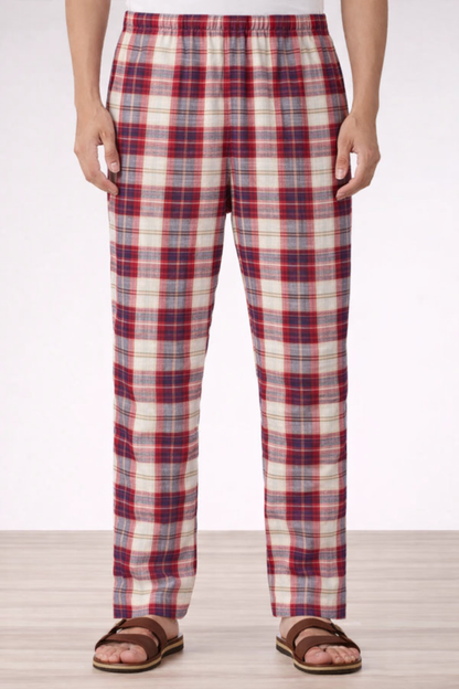 Rusty Red Checked Cotton Pajama